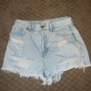 PacSun Blue Distressed Denim Shorts